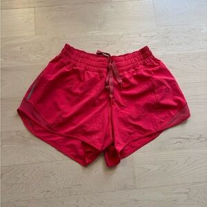 Lululemon pink lined running shorts